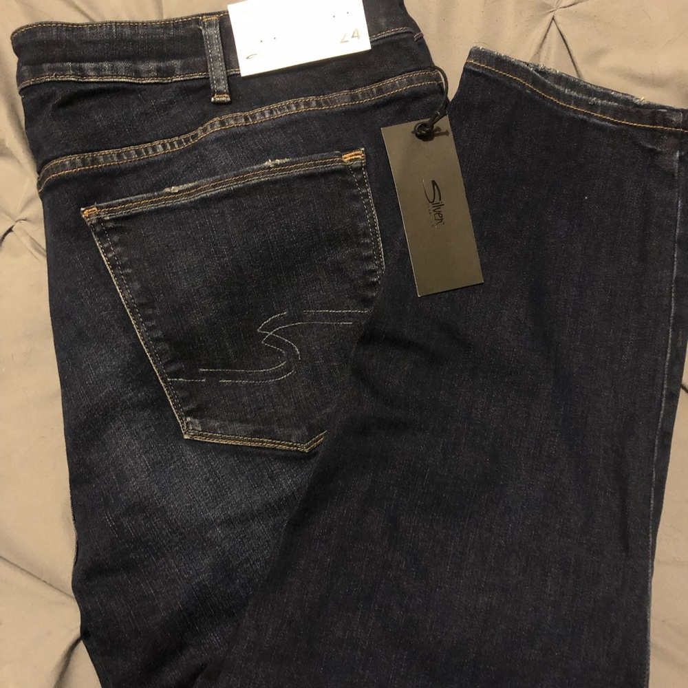 Silver Crop Pants NWT